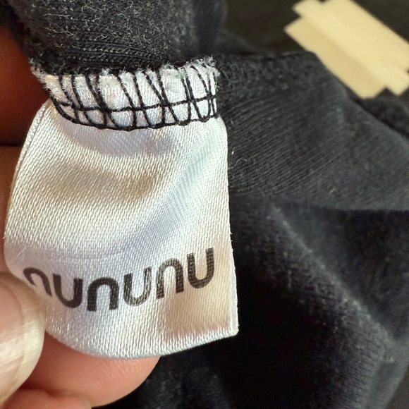 Nununu Kids Black & White Logo Print Long sleeve Hoodie - 6-7 - Picture 5 of 6